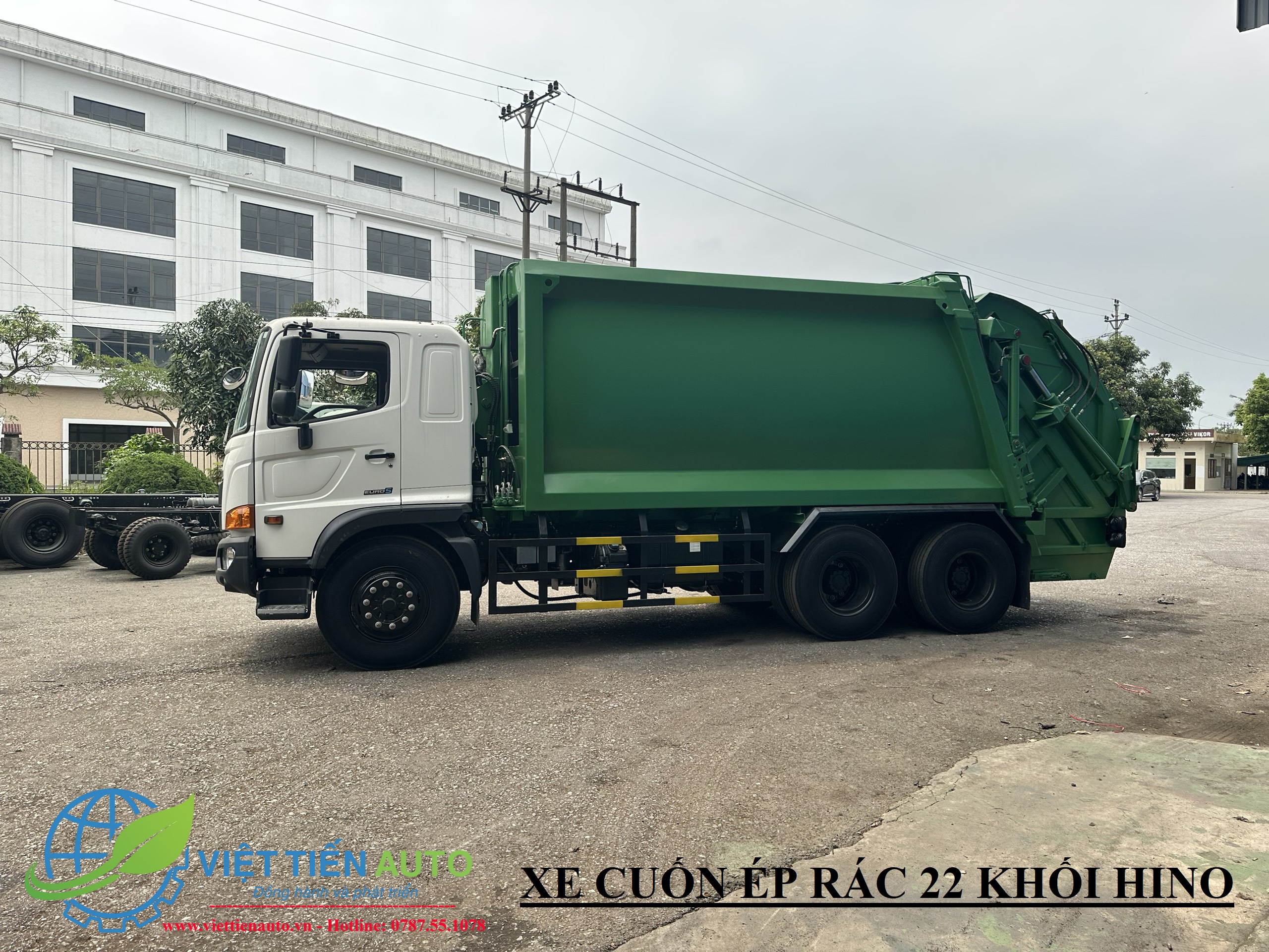 Xe ép rác 10 tấn thùng chứa rác 22 khối